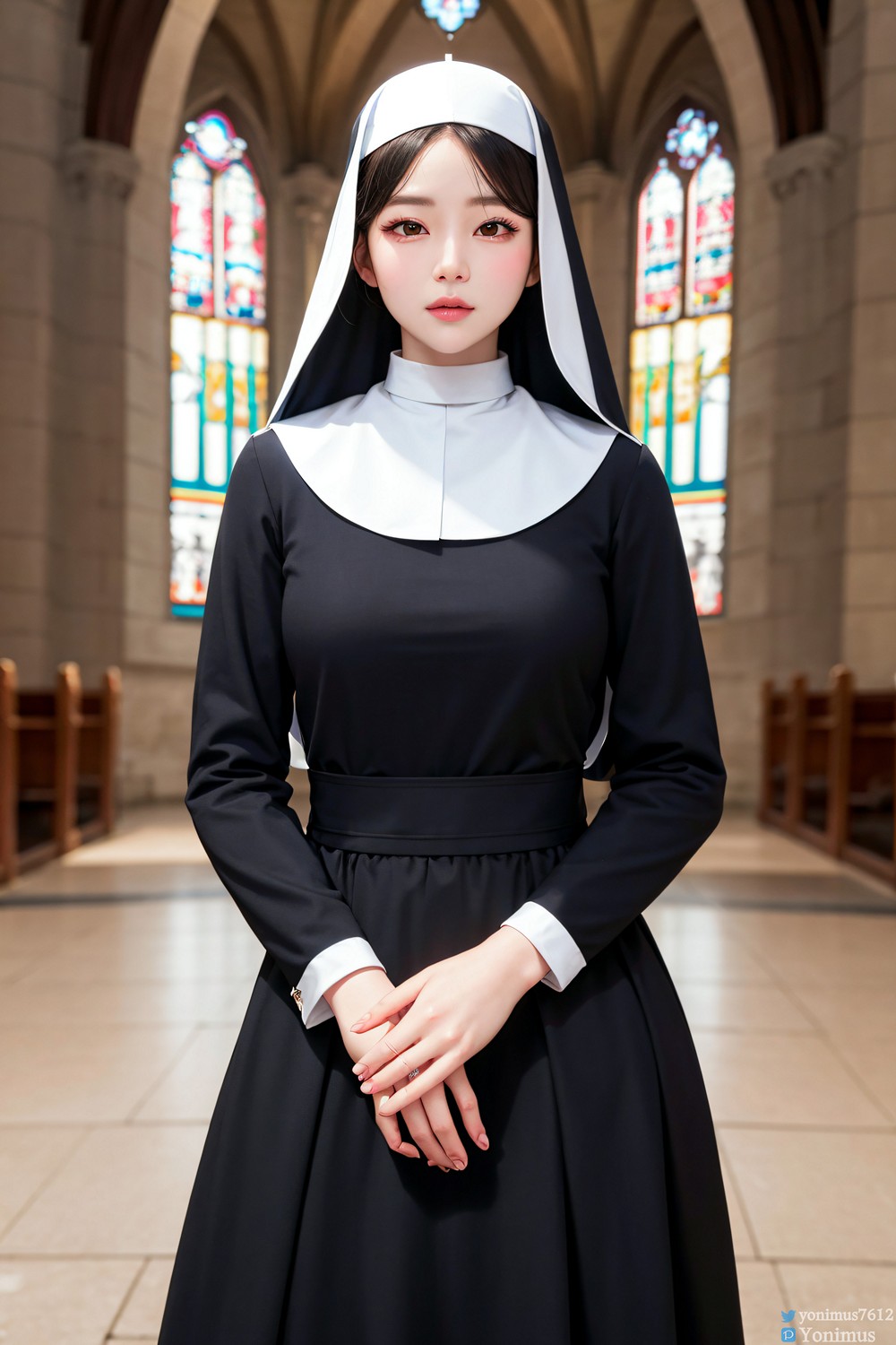 [Yonimus] The Fall of the Nun 3 - 貼圖 - AI寫真 -